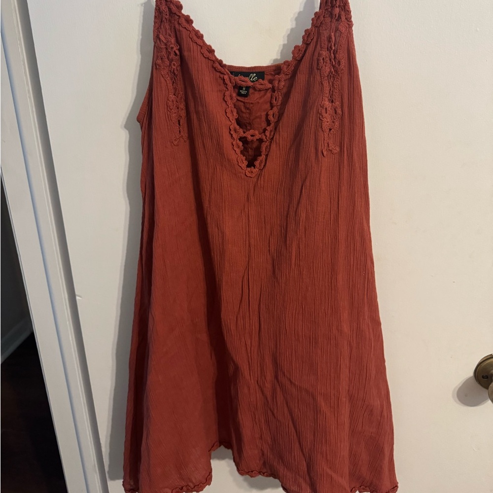 Rust colored sun dress